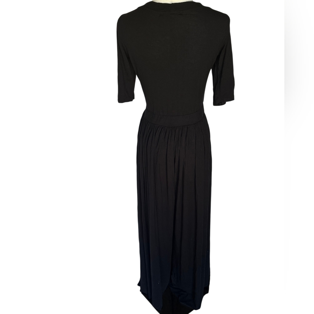 Free People Beach Wide Leg Rosebowl Jumpsuit Black Size Medium - Picture 5 of 12